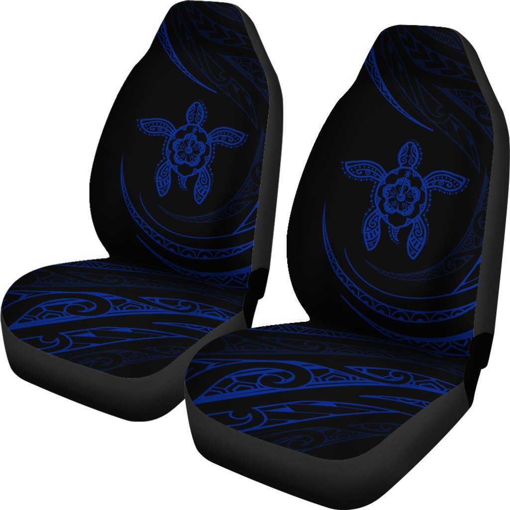 Hawaii Hawaii Turtle Hibiscus Car Seat Covers - Blue - Frida Style Universal Fit Blue - Polynesian Pride