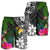 Nauru Men Shorts - Turtle Plumeria Banana Leaf Crest - Polynesian Pride