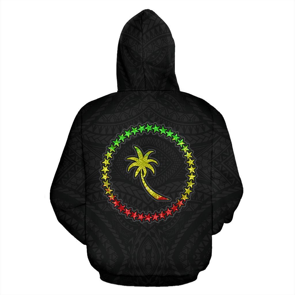 Chuuk Zip up Hoodie Micronesia Chuukese Warrior Reggae - Polynesian Pride