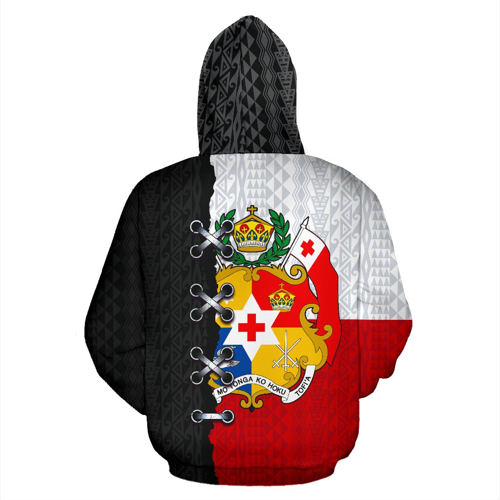 Tonga Polynesian Zip up Hoodie Sewing Style - Polynesian Pride