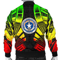 Northern Mariana Islands Men Bomber Jackets - Polynesian Tattoo Reggae - Polynesian Pride