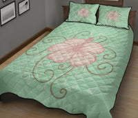 Hawaii Hibiscus Pastel Quilt Bed Set - Polynesian Pride