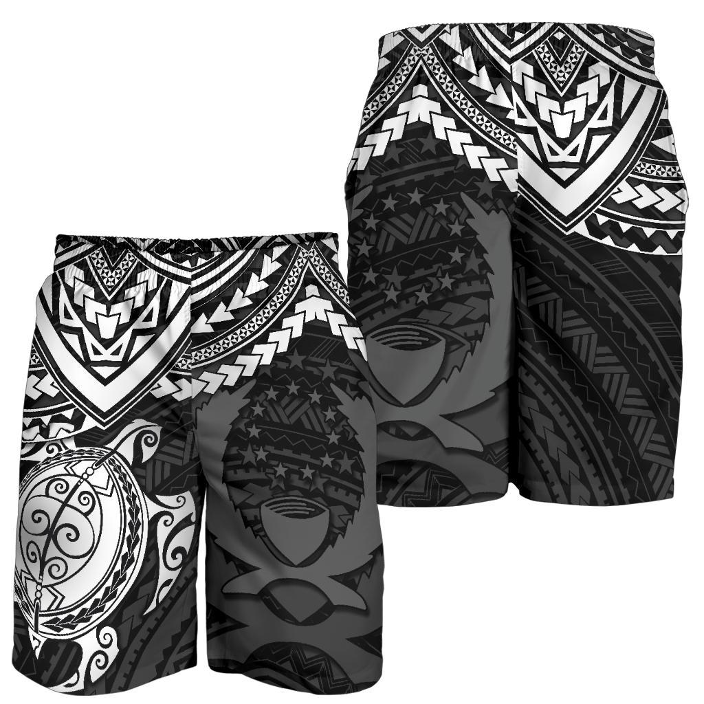 Pohnpei Polynesian Shorts (Men) - Polynesian White Turtle - Polynesian Pride