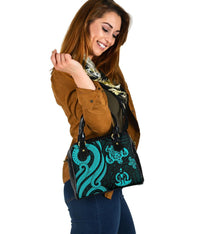 Vanuatu Shoulder Handbag - Turquoise Tentacle Turtle - Polynesian Pride