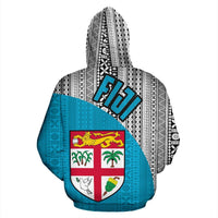 Fiji Tapa Hoodie Fiji Flag 03 - Polynesian Pride