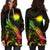 Marshall Islands Polynesian Hoodie Dress - Turtle With Blooming Hibiscus Reggae - Polynesian Pride