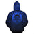 Tuvalu All Over Zip up Hoodie Lift up Blue - Polynesian Pride