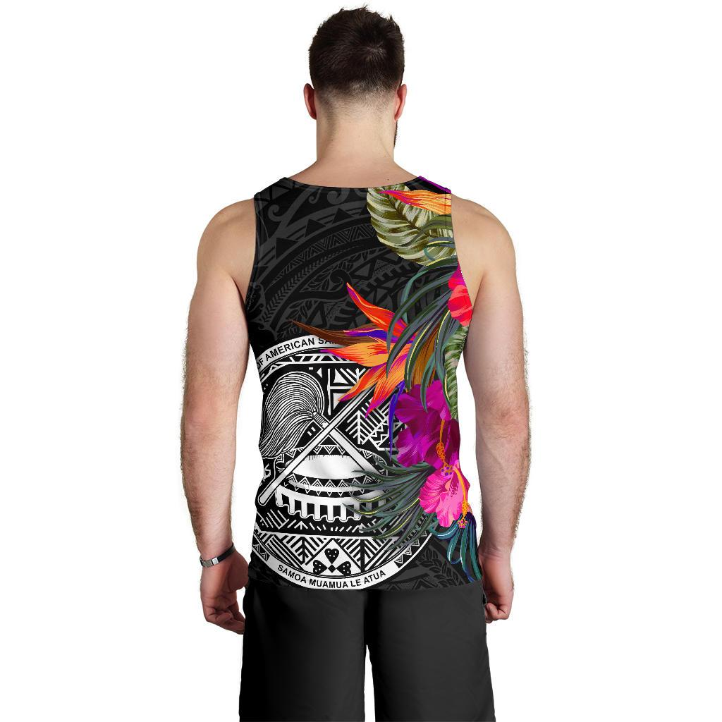American Samoa Men's Tank Top - Polynesian Hibiscus Pattern - Polynesian Pride