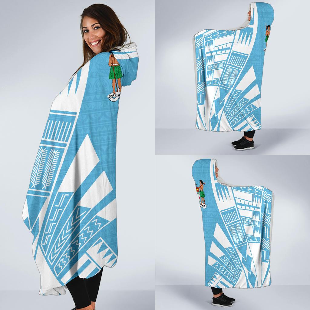 Fiji Hooded Blanket - Polynesian Tattoo Flag - Polynesian Pride