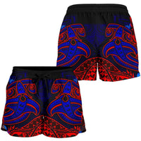 Samoa Women's Shorts - Blue Shark Polynesian Tattoo - Polynesian Pride