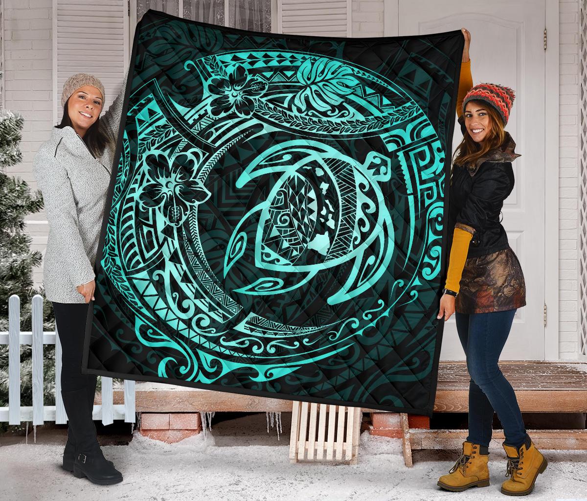 Hawaiian Turtle Polynesian Premium Quilt - Polynesian Pride