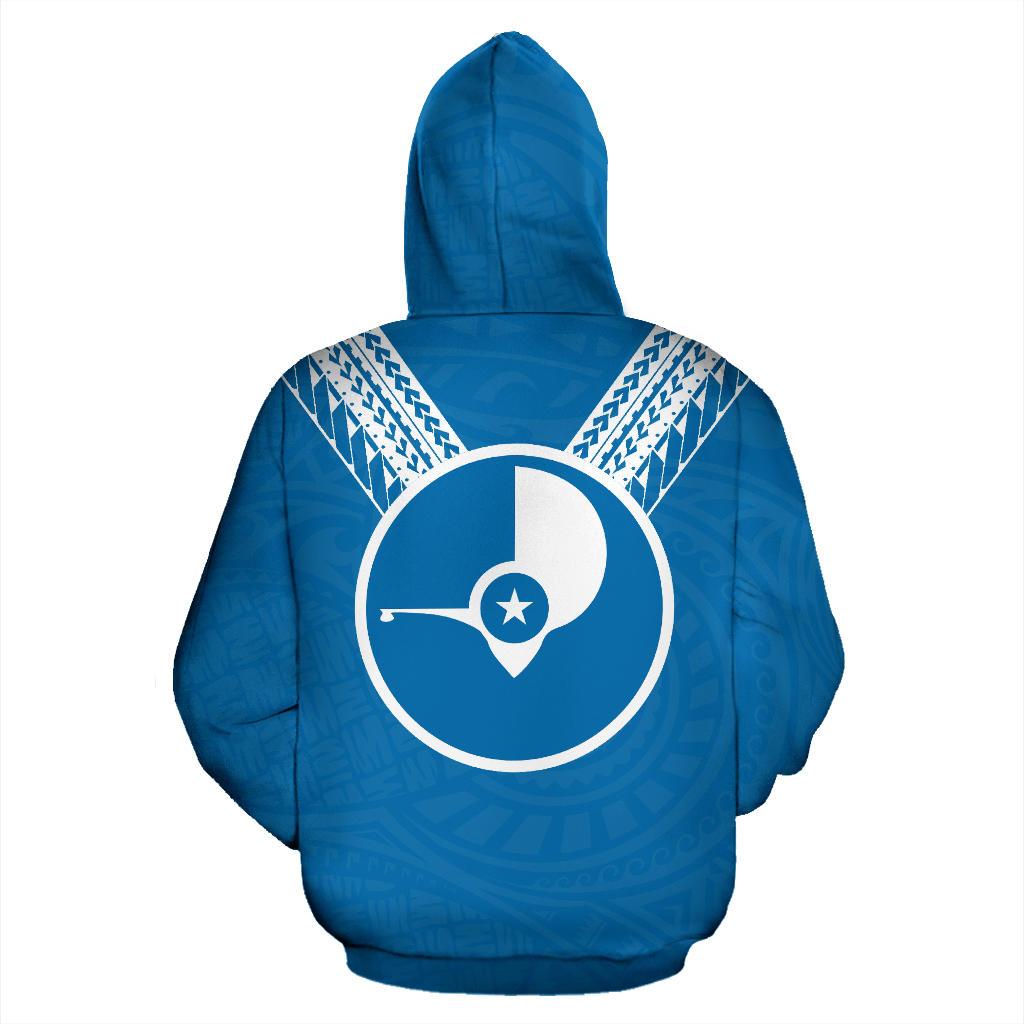 Yap All Over Hoodie Blue Sailor Style - Polynesian Pride