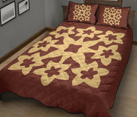 Hawaiian Quilt Bed Set Royal Pattern - Coral - A1 Style - Polynesian Pride