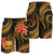 Samoa Polynesian Men Shorts - Gold Plumeria - Polynesian Pride