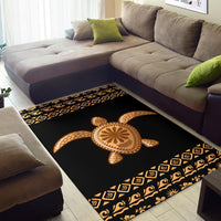 Golden Polynesian Turtle Area Rug - Polynesian Pride