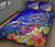 Polynesian Quilt Bed Set - Turtle Plumeria Blue Color - Polynesian Pride