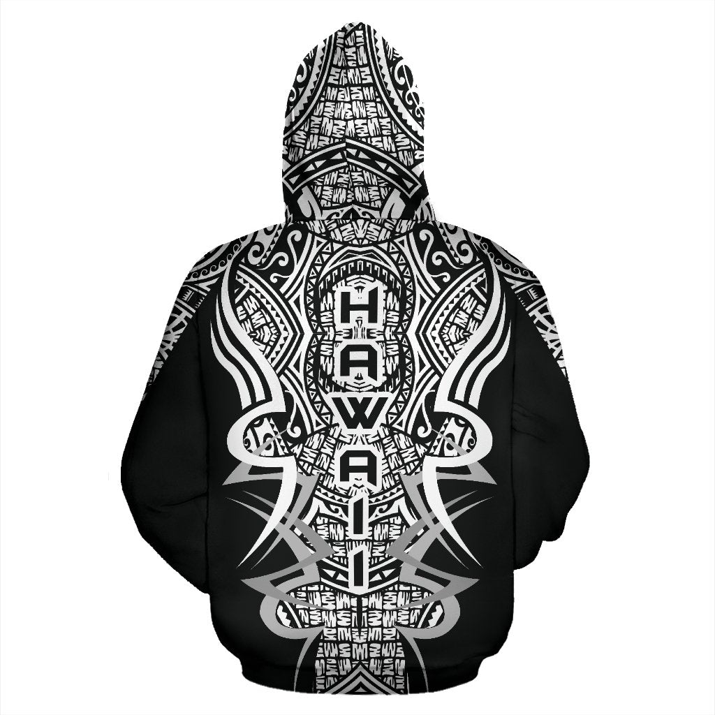 Kanaka Map Hoodie White Armor Style - Polynesian Pride