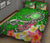 American Samoa Polynesian Quilt Bed Set - Turtle Plumeria (Green) - Polynesian Pride