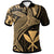 Hawaii Kanaka Maoli Polo Shirt Humpback Whale and Coat of Arms Gold Unisex Gold - Polynesian Pride