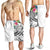 Papua New Guinea Polynesian Men's Shorts - Summer Plumeria (White) - Polynesian Pride