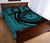 Hawaii Coat Of Arms Polynesian Quilt Bed Set - Circle Style Blue - Polynesian Pride