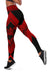 Turtle Polynesian Red Leggings - Diamond Style - Polynesian Pride