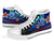 CNMI High Top Shoes Blue - Vintage Tribal Mountain - Polynesian Pride