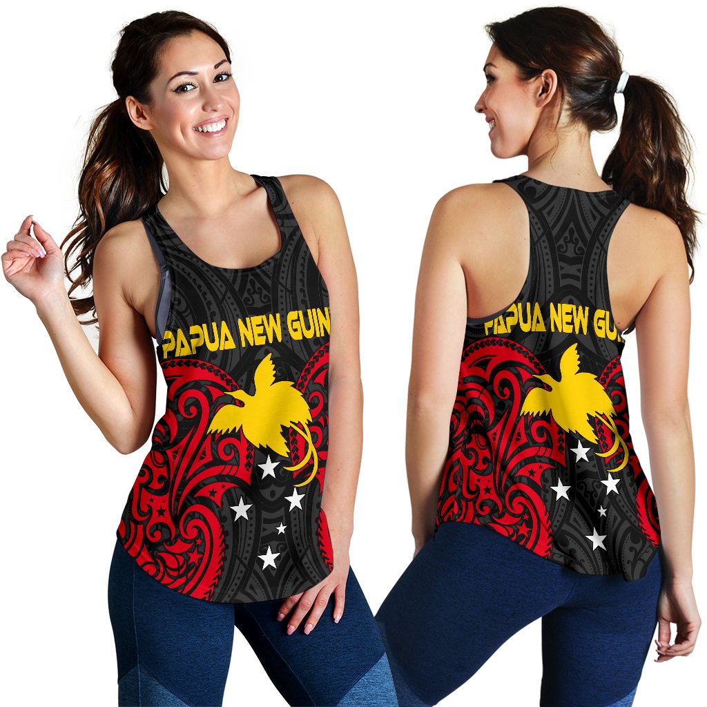 Papua New Guinea Women's Racerback Tank - Papua New Guinea Spirit Red - Polynesian Pride