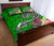 Polynesian Quilt Bed Set - Turtle Plumeria Green Color - Polynesian Pride