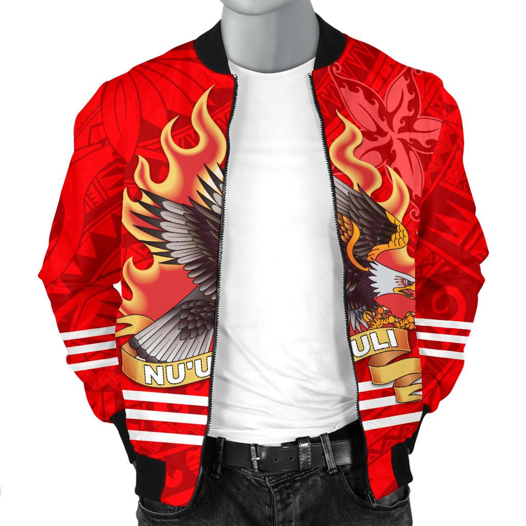 American Samoa Men's Bomber Jacket - Nu'uuli Manulele Tausala - Polynesian Pride