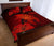 Hawaiian Whale Swim Hibiscus Polynesian Quilt Bedding Set - Red - Polynesian Pride