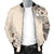 Marshall Islands Men's Bomber Jacket - The Beige Hibiscus - Polynesian Pride