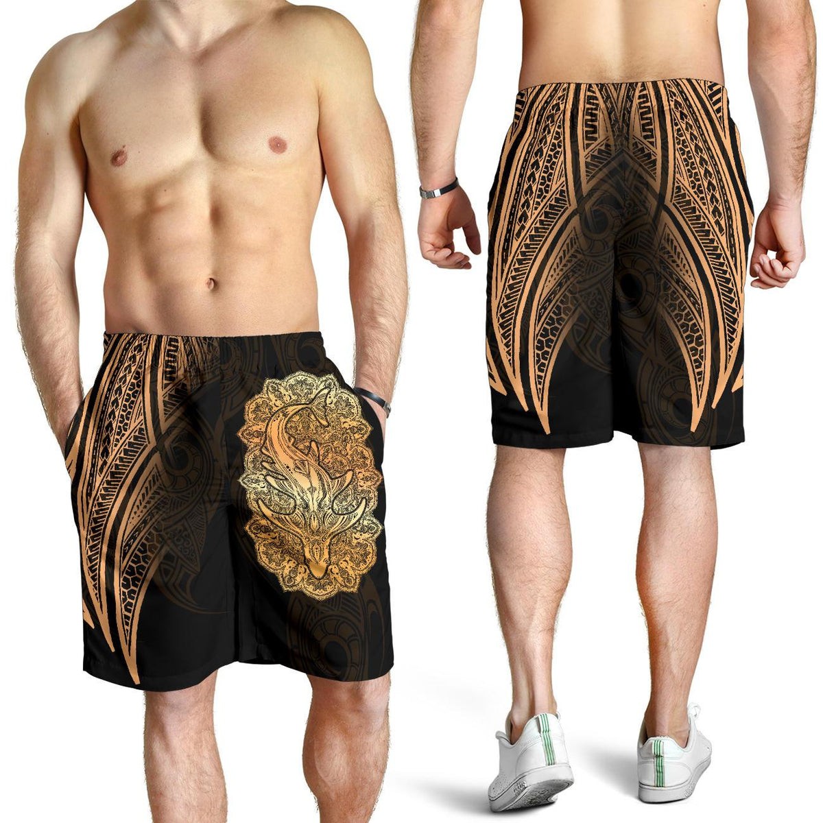 Wild Shark Polynesian Men's Shorts - Polynesian Pride