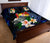 Tonga Polynesian Quilt Bed Set - Turtle With Plumeria Flowers - Polynesian Pride