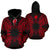 Nauru Polynesian ll Over Hoodie Map Red Unisex Red - Polynesian Pride
