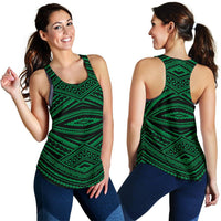 Polynesian Tatau Green Women's Racerback Tank Top - Polynesian Pride