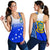 Tuvalu Women's Racerback Tank - Ocean Waves Blue - Polynesian Pride