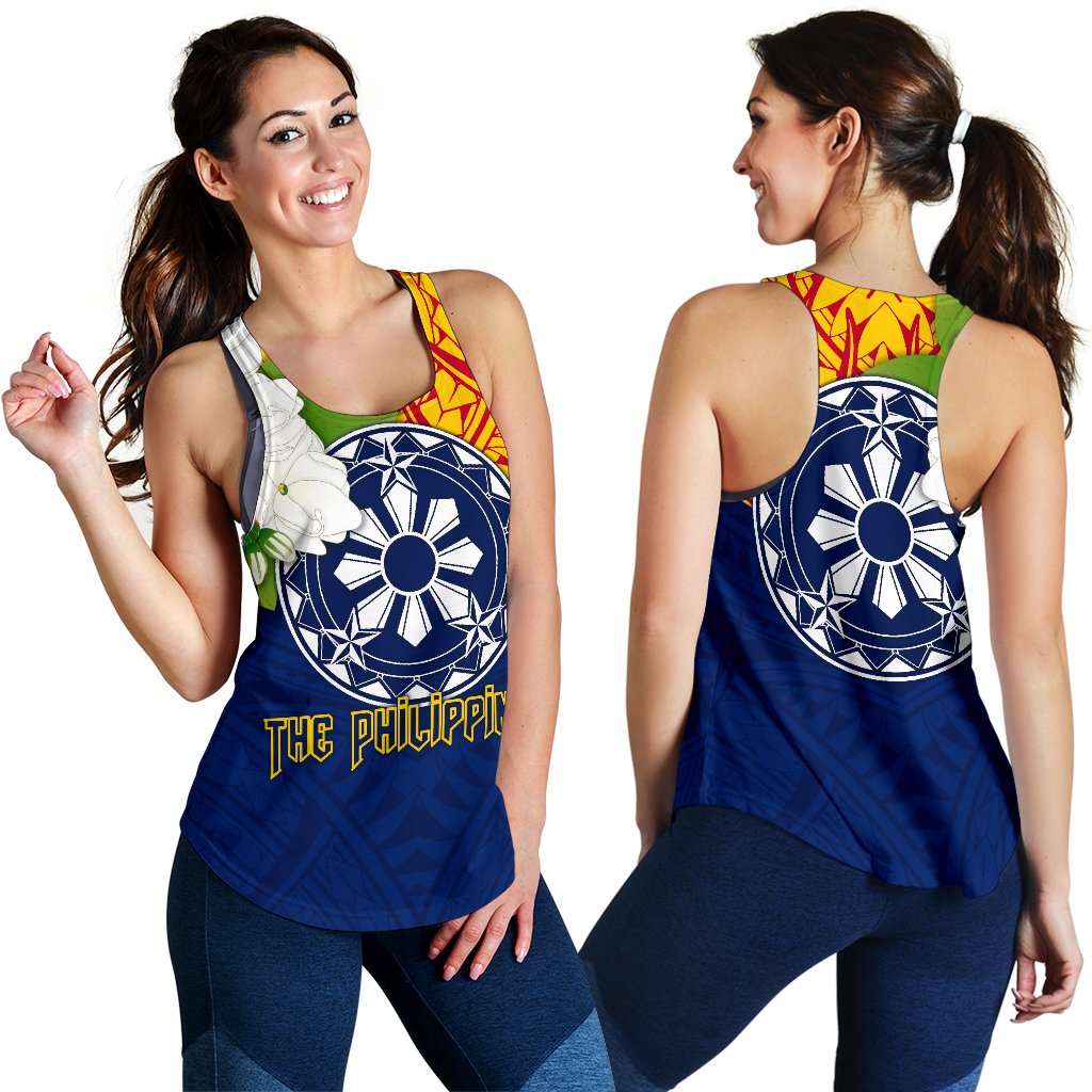 The Philippines Women's Racerback Tank - Filipino Sampaguita - Polynesian Pride