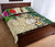 Guam Polynesian Quilt Bed Set - Hibiscus Turtle Tattoo Beige - Polynesian Pride