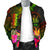 Niue Polynesian Men's Bomber Jacket - Hibiscus and Banana Leaves - Polynesian Pride