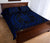 Hawaiian Kakau Honu Arc Blue Polynesian Quilt Bed Set - Polynesian Pride