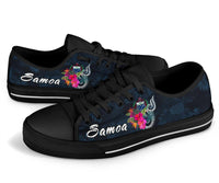 Samoa Polynesian Low Top Shoes - Tropical Flowers - Polynesian Pride