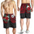 Tahiti Polynesian Men's Shorts - Hibiscus and Sea Turtle (Red) - Polynesian Pride