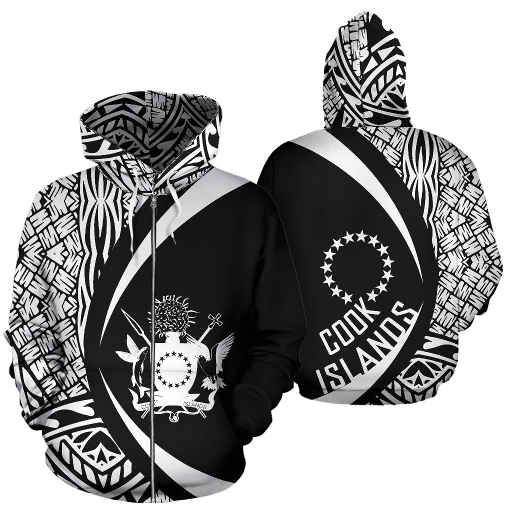Cook Islands Polynesian Zip up Hoodie Circle Style 05 - Polynesian Pride