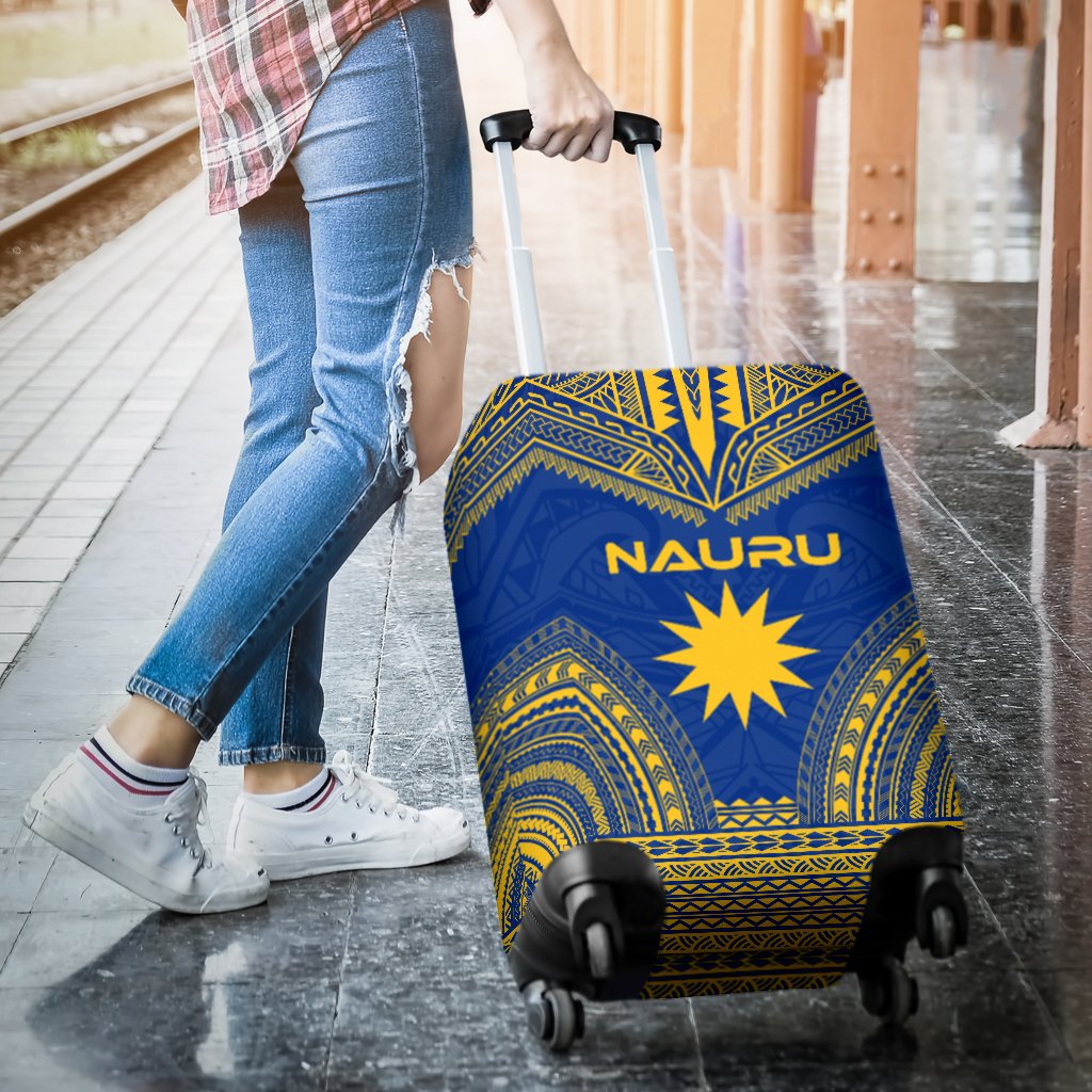 Nauru Flag Polynesian Chief Luggage Cover - Polynesian Pride