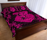 Hawaii Anchor Hibiscus Flower Vintage Quilt Bed Set - AH - Pink - Polynesian Pride