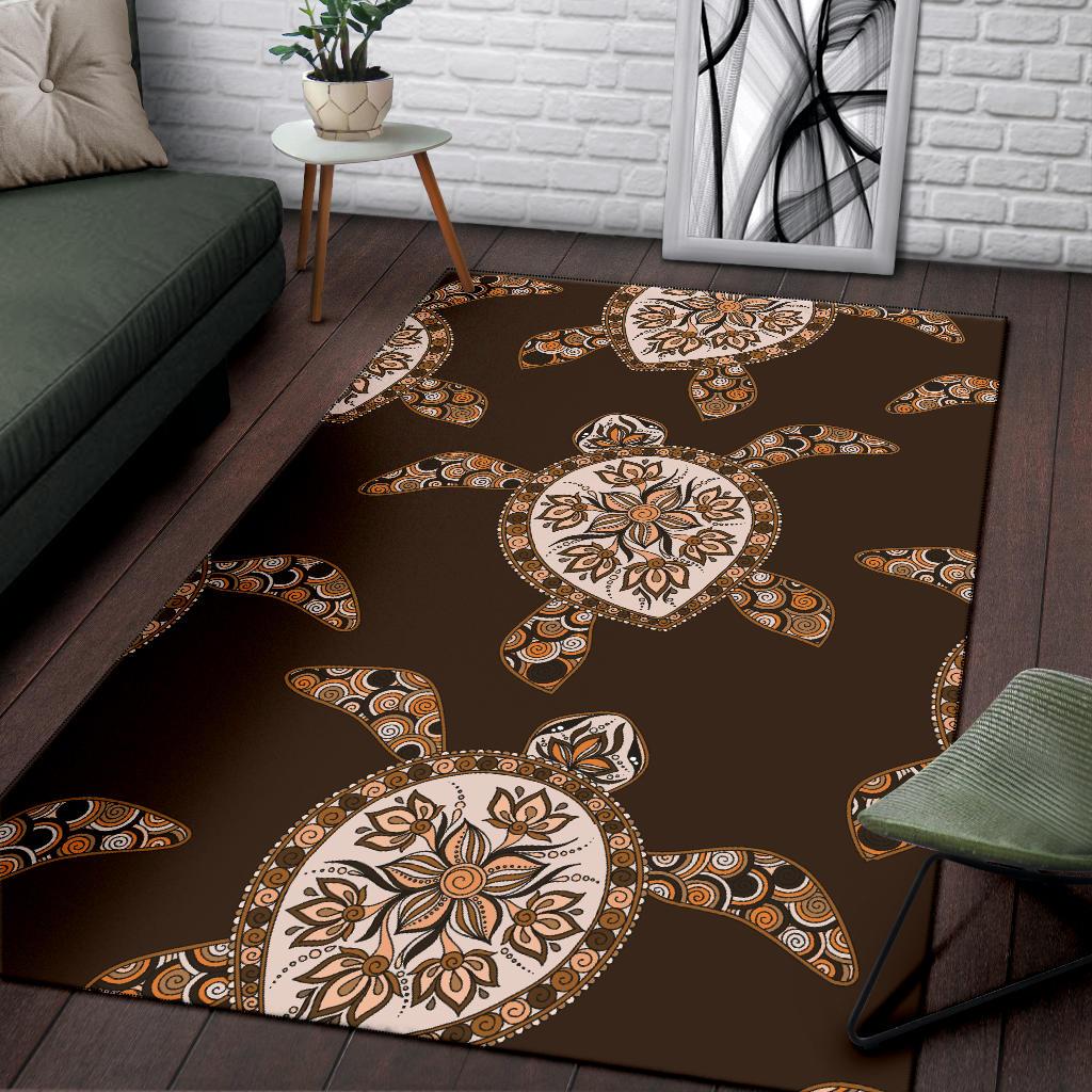 Brown Turtle Area Rug - Polynesian Pride