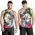 Niue Men's Tank Top White - Turtle Plumeria Banana Leaf - Polynesian Pride