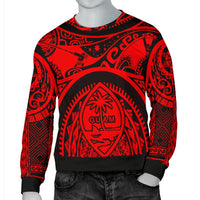 Polynesian Men's Sweaters - Guam Flag, Seal with Maui Moana Tattoo - Polynesian Pride