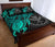 Hawaii Polynesian Quilt Bed Set - Kanaka Maoli & Turquoise Turtle Hibiscus - Polynesian Pride